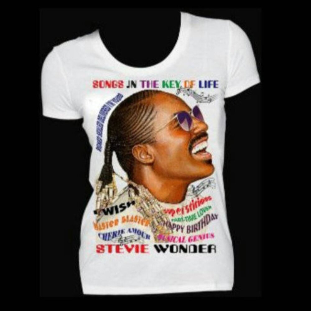 Stevie Wonder Lyrics Crew Neck Unisex Tshirt